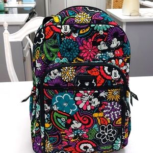 Vera Bradley Disney Parks Mickeys Magical Blooms Campus backpack NWOT